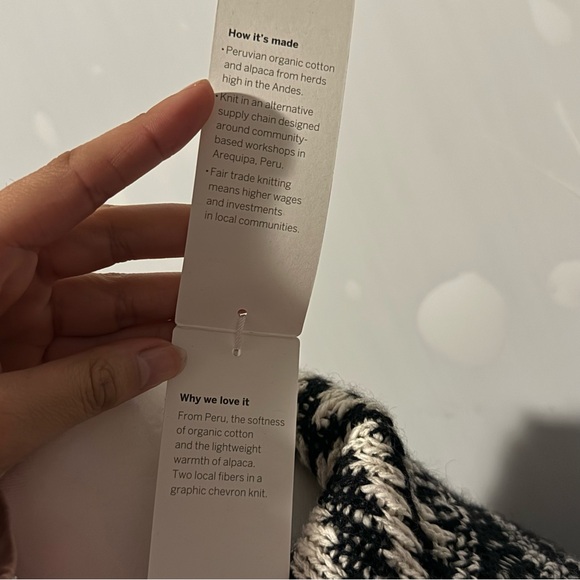 Chevron alpaca / cotton knit sweater - Picture 3 of 3